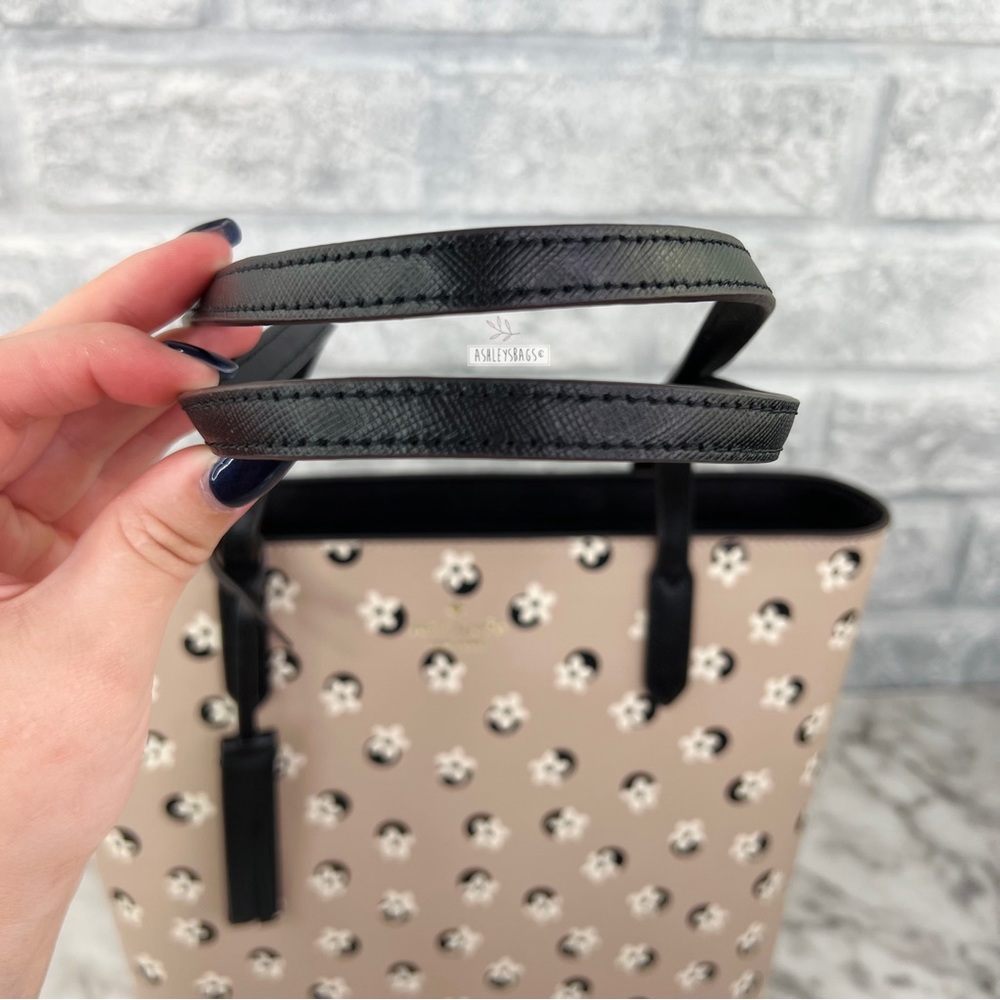 Kate Spade Floral Polka Dot Print Tote & Large Slim Bifold Wallet Neutral Multi - Picture 6 of 13